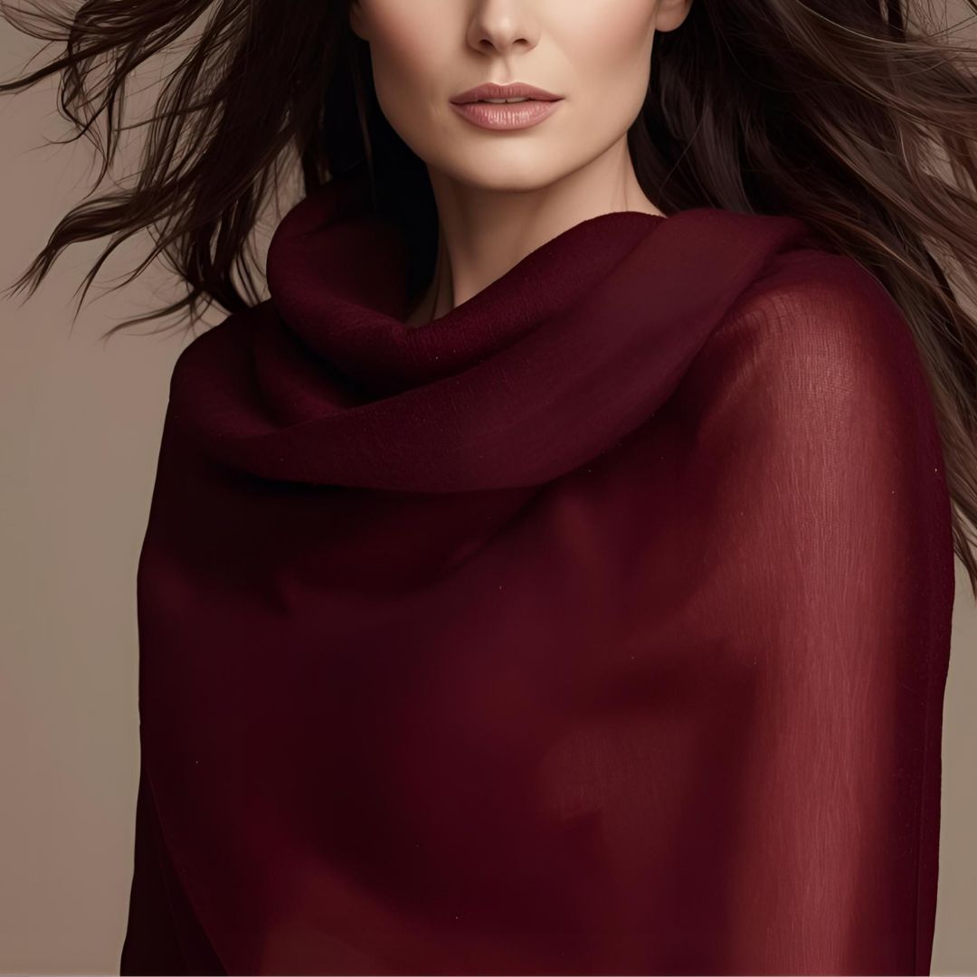 NEW! Burgundy Baby Cashmere Stole