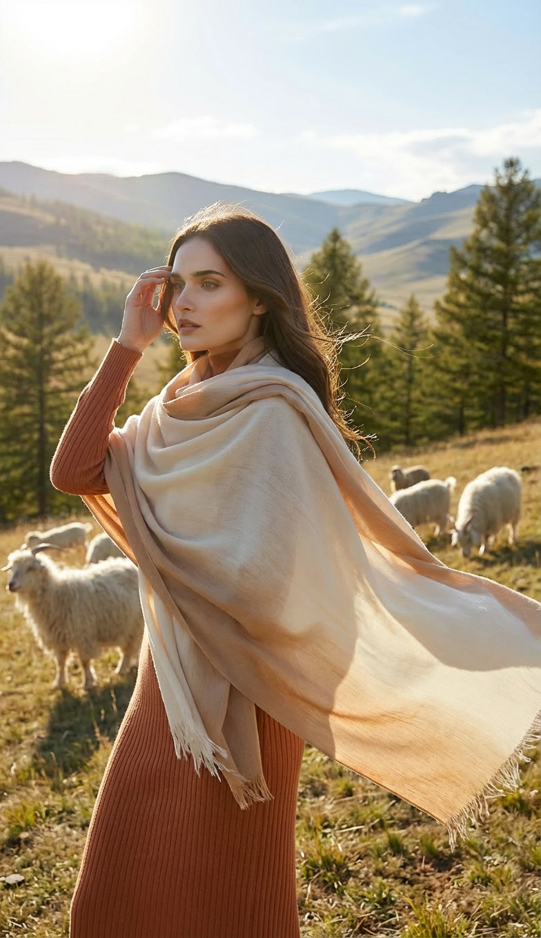 Caramel Cashmere Stole