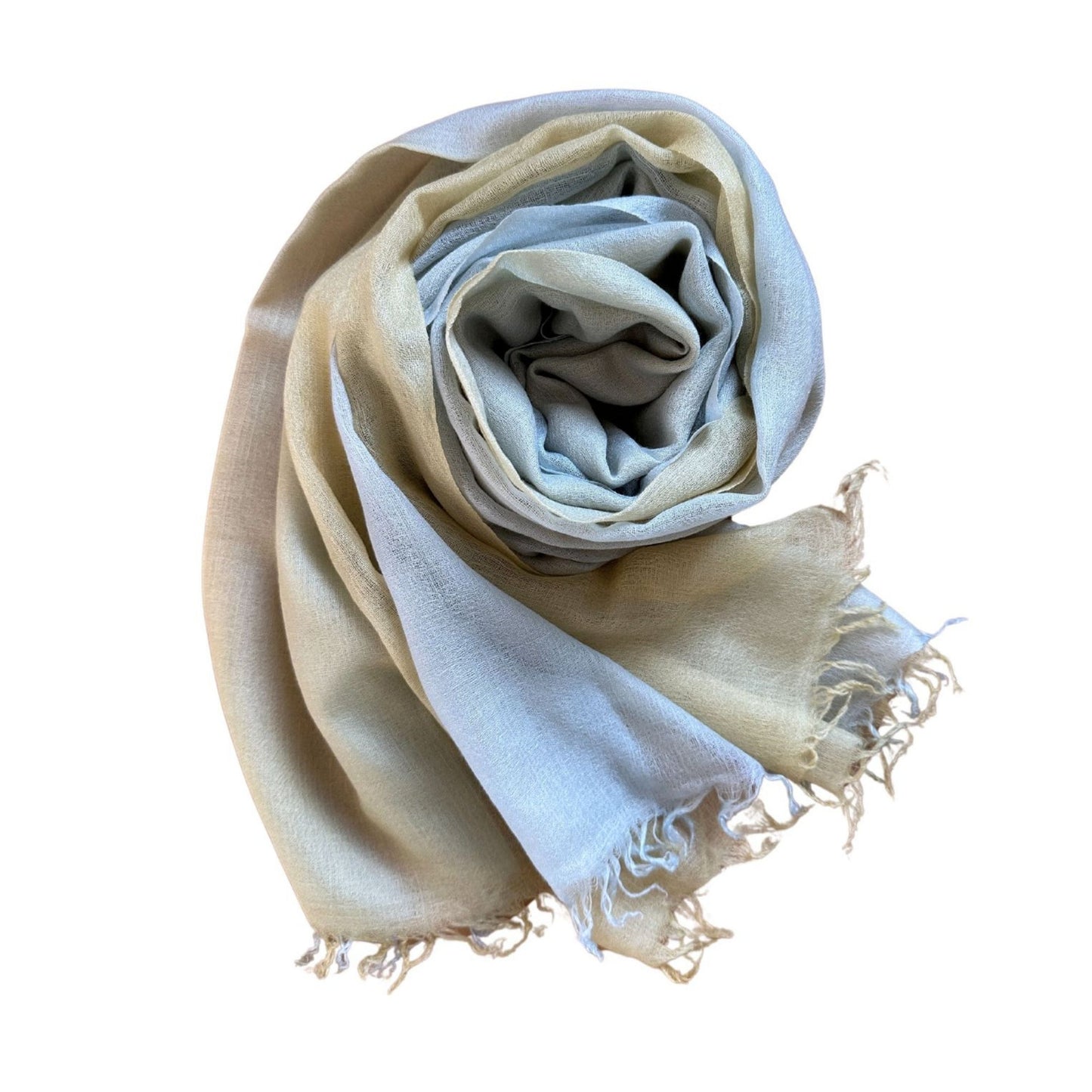 Aqua Lime Cashmere Shawl