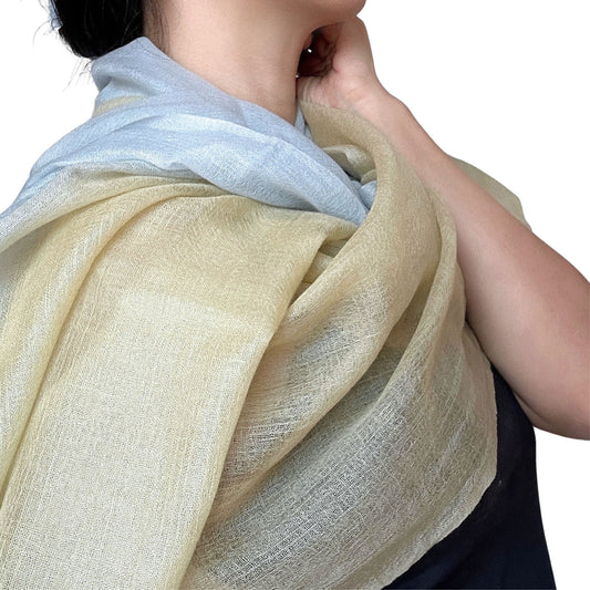 Aqua Lime Cashmere Shawl