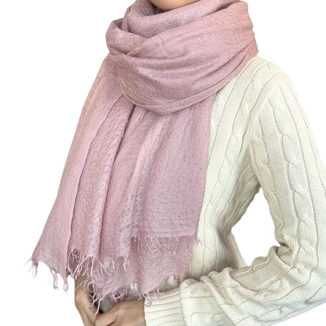 Stola aus Kaschmir in Rosa