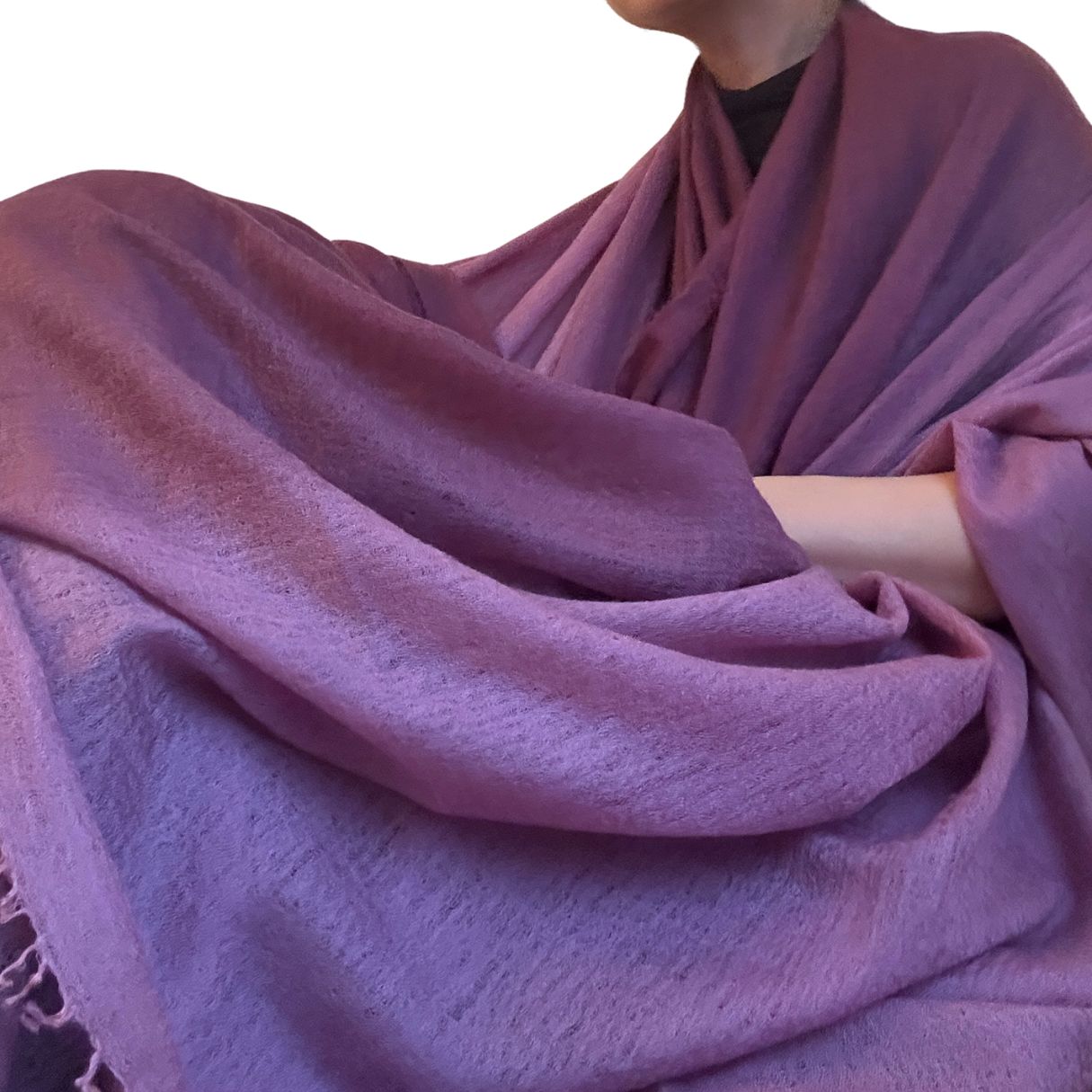 Plum Baby Cashmere Stole