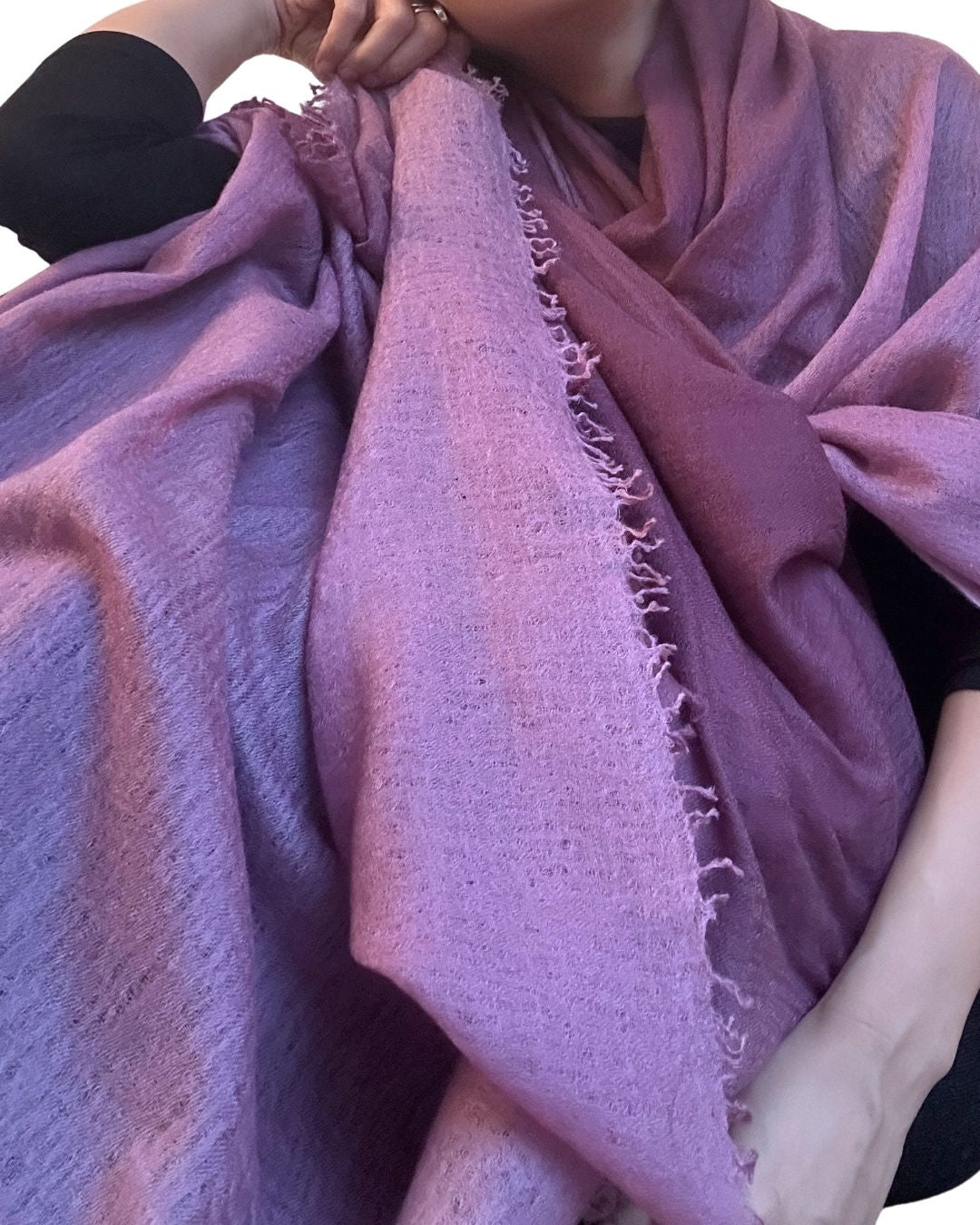Plum Baby Cashmere Stole