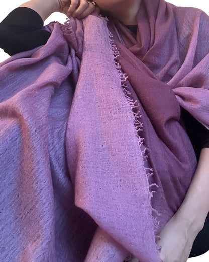 Plum Baby Cashmere Stole