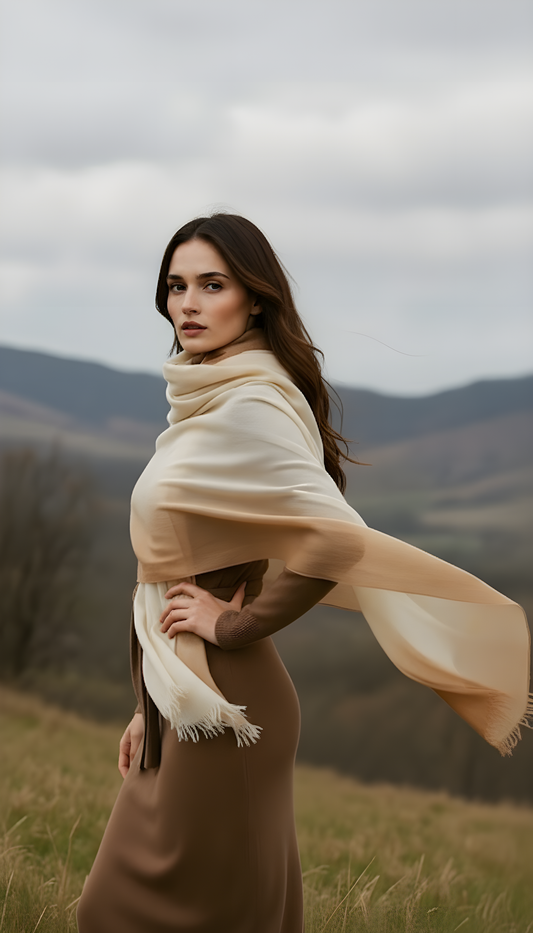 NEW! Caramel Baby Cashmere Stole