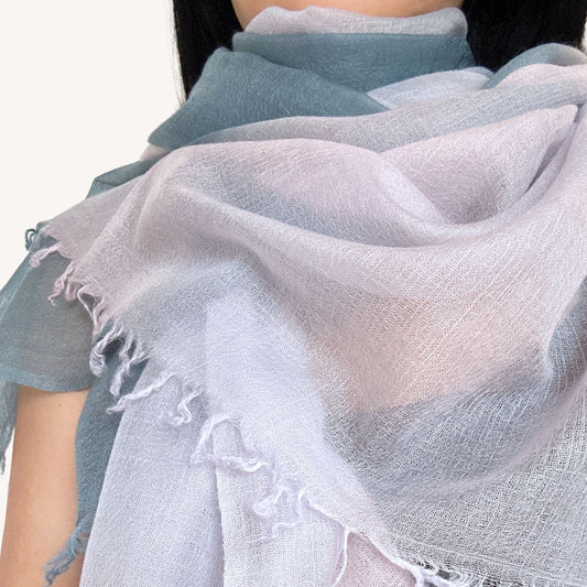 Denim-Rose Cashmere Shawl