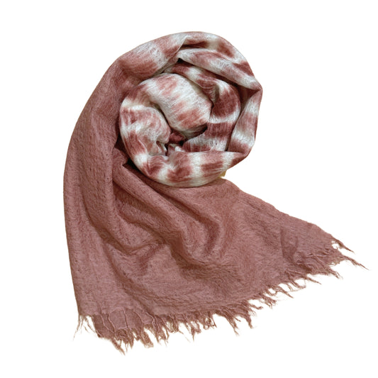 Design Exclusive Collection: Dusty Rose Artisan Hand-Felted Luxury Cashmere Shawl