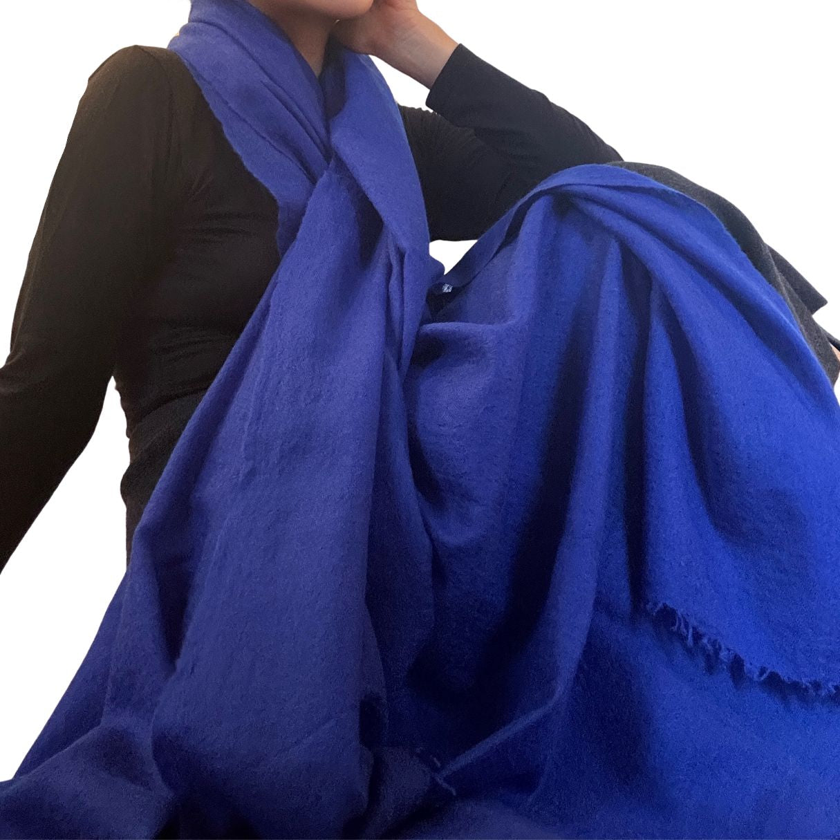 Royal Blue Baby Cashmere Stole