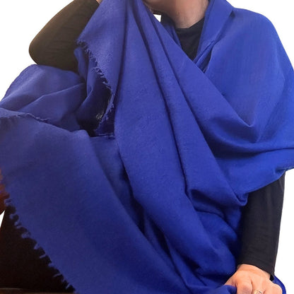 Royal Blue Baby Cashmere Stole